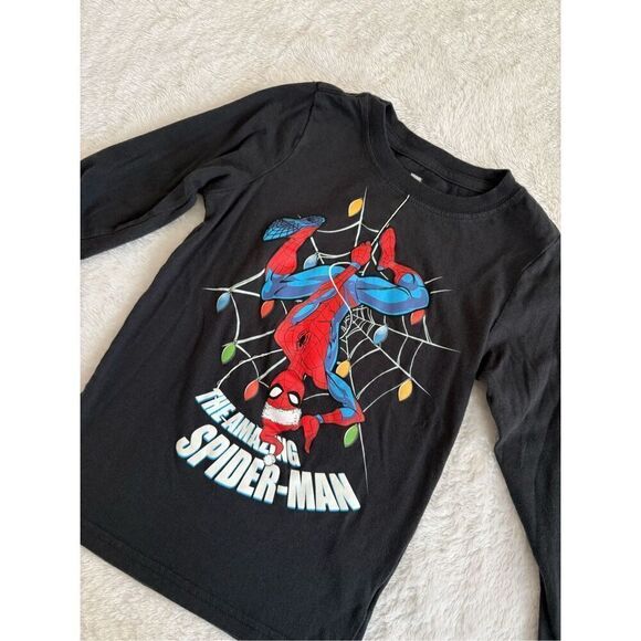 Spider-Man Long Sleeve Christmas Shirt Size 5 - Picture 1 of 3